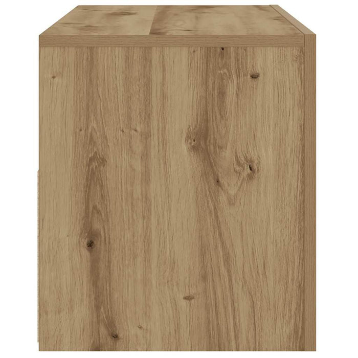 Dulap TV cu LED stejar artizanal 90x35x40 cm lemn prelucrat - WALTI WALTI