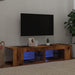 Dulap TV cu lumini LED lemn vechi 135x39x30 cm lemn prelucrat - WALTI WALTI