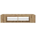 Dulap TV cu LED stejar artizanal 135x39x30 cm lemn prelucrat - WALTI WALTI