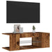Dulap TV cu lumini LED lemn vechi 90x39x30 cm lemn prelucrat - WALTI WALTI