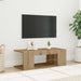 Dulap TV cu LED stejar artizanal 90x39x30 cm lemn prelucrat - WALTI WALTI
