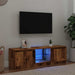 Dulap TV cu lumini LED lemn vechi 120x30x36 cm lemn prelucrat - WALTI WALTI