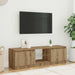 Dulap TV cu LED stejar artizanal 120x30x36cm lemn prelucrat - WALTI WALTI