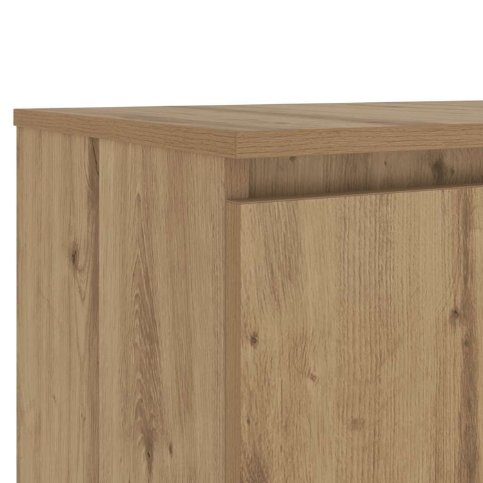 Dulap TV cu LED stejar artizanal 140x40x36 cm lemn prelucrat WALTI