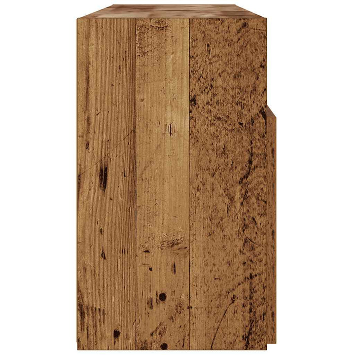 Dulap TV cu lumini LED lemn vechi 120x30x50 cm lemn prelucrat - WALTI WALTI