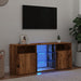 Dulap TV cu lumini LED lemn vechi 120x30x50 cm lemn prelucrat - WALTI WALTI
