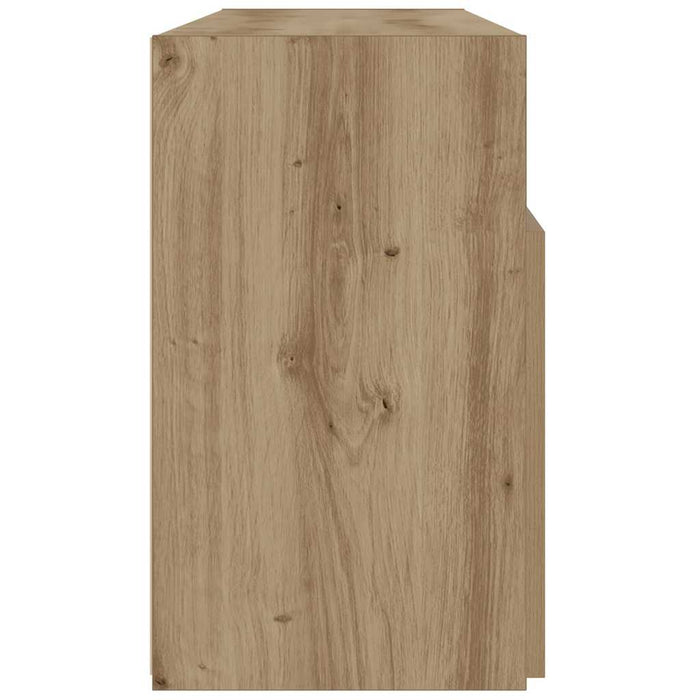 Dulap TV cu LED stejar artizanal 120x30x50 cm lemn prelucrat - WALTI WALTI