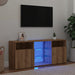 Dulap TV cu LED stejar artizanal 120x30x50 cm lemn prelucrat - WALTI WALTI