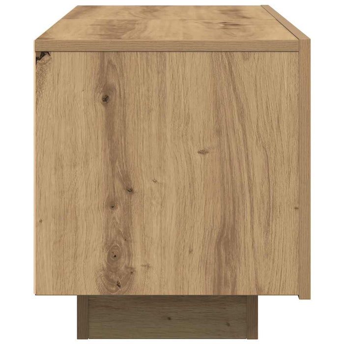 Dulap TV, stejar artizanal, 100x35x40 cm, lemn prelucrat - WALTI WALTI