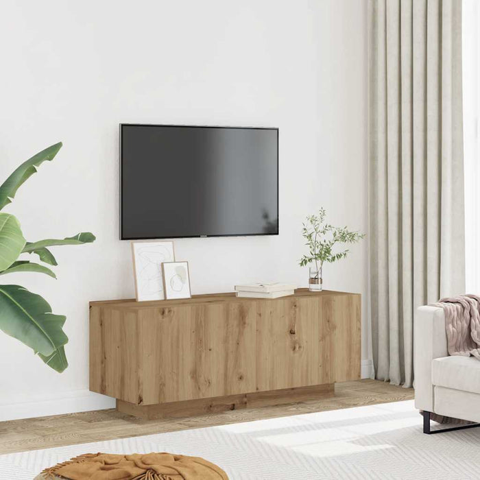 Dulap TV, stejar artizanal, 100x35x40 cm, lemn prelucrat - WALTI WALTI