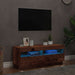 Dulap TV cu lumini LED lemn vechi 100x35x40 cm lemn prelucrat - WALTI WALTI
