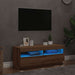 Dulap TV lumini LED stejar artizanal 100x35x40cm lemn prelucrat - WALTI WALTI