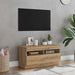 Dulap TV lumini LED stejar artizanal 80x35x40 cm lemn prelucrat - WALTI WALTI