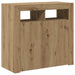Dulap cu lumini LED stejar artizanal 80x35x75 cm lemn prelucrat - WALTI WALTI