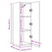 Dulap TV, lemn vechi, 30,5x30x90 cm, lemn prelucrat - WALTI WALTI