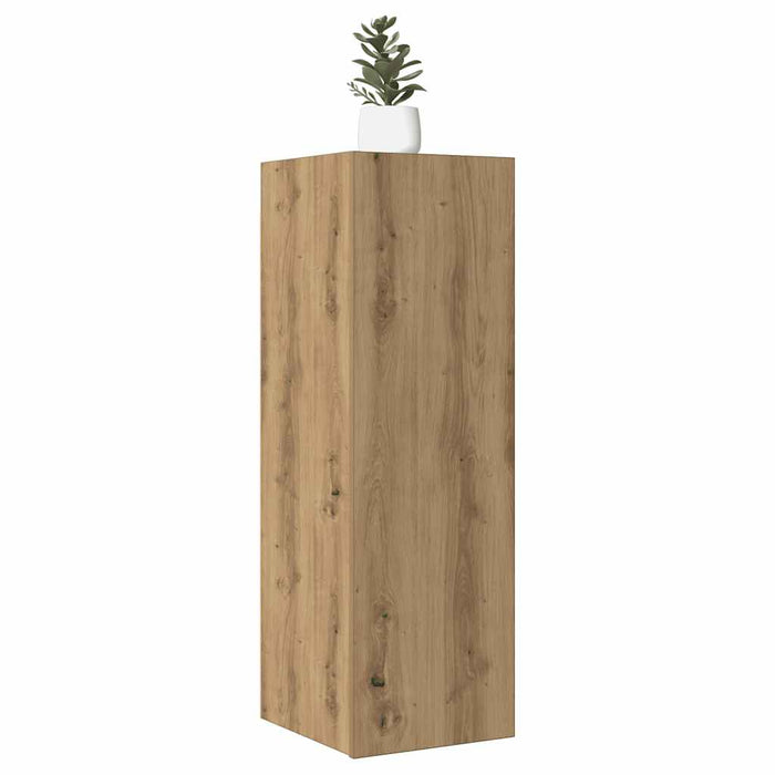 Dulap TV, stejar artizanal, 30,5x30x90 cm, lemn prelucrat - WALTI WALTI