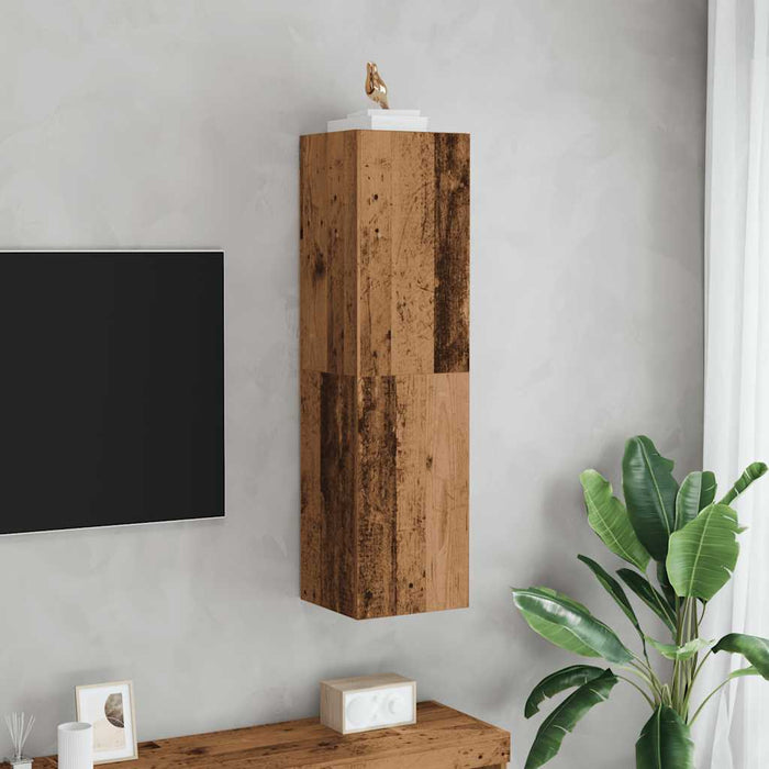 Dulap TV, lemn vechi, 30,5x30x110 cm, lemn prelucrat - WALTI WALTI