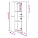 Dulap TV, lemn vechi, 30,5x30x110 cm, lemn prelucrat - WALTI WALTI