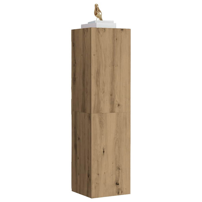 Dulap TV, stejar artizanal, 30,5x30x110 cm, lemn prelucrat - WALTI WALTI