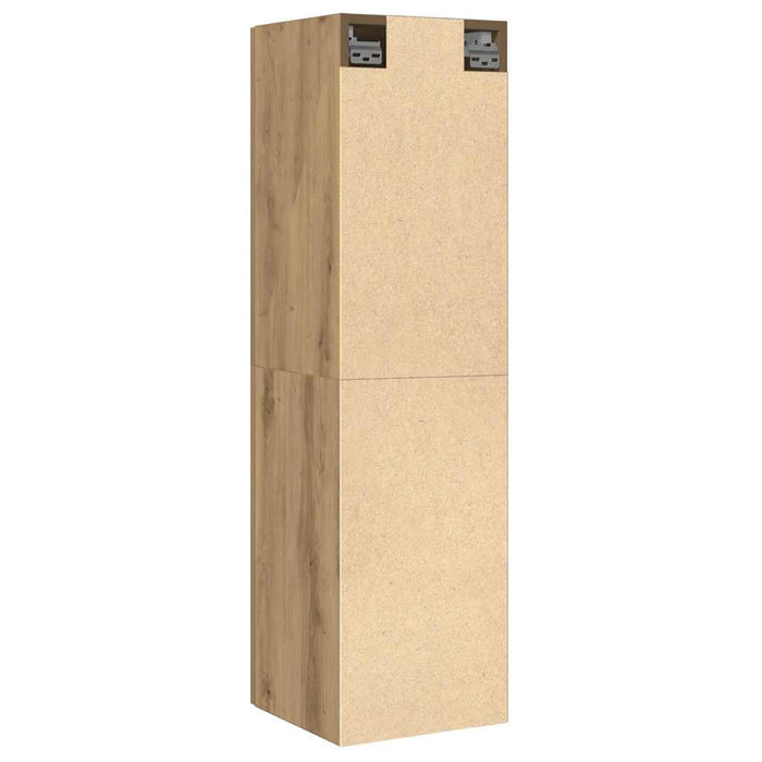 Dulap TV, stejar artizanal, 30,5x30x110 cm, lemn prelucrat - WALTI WALTI