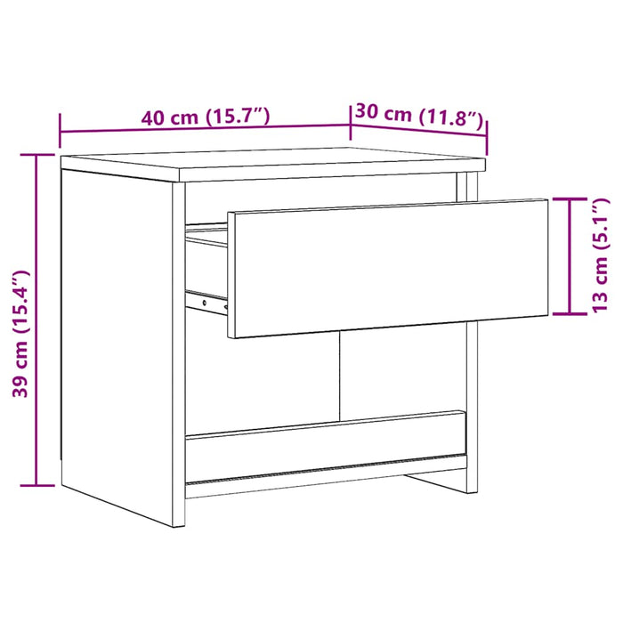 Noptiera din lemn vechi 40x30x39 cm lemn prelucrat - WALTI WALTI