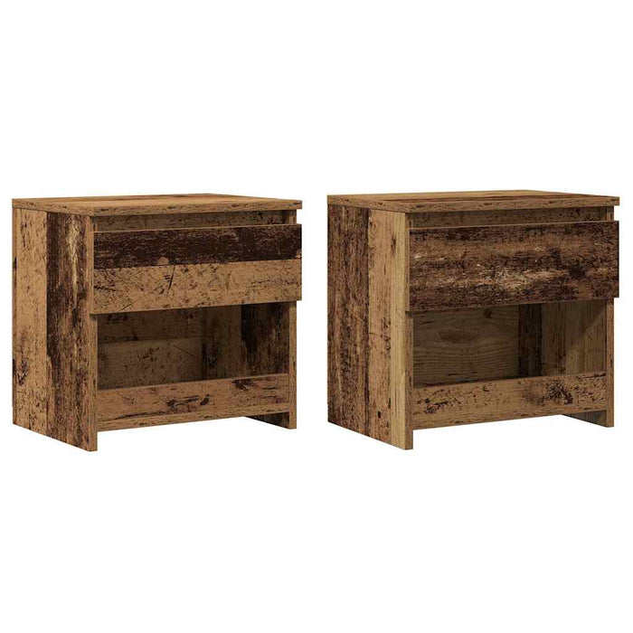 Noptiere 2 buc. Lemn vechi 40x30x39 cm Lemn prelucrat - WALTI WALTI