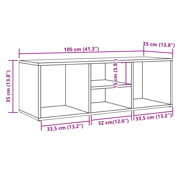 Banca depozitare pantofi lemn vechi 105x35x35 cm lemn prelucrat - WALTI WALTI