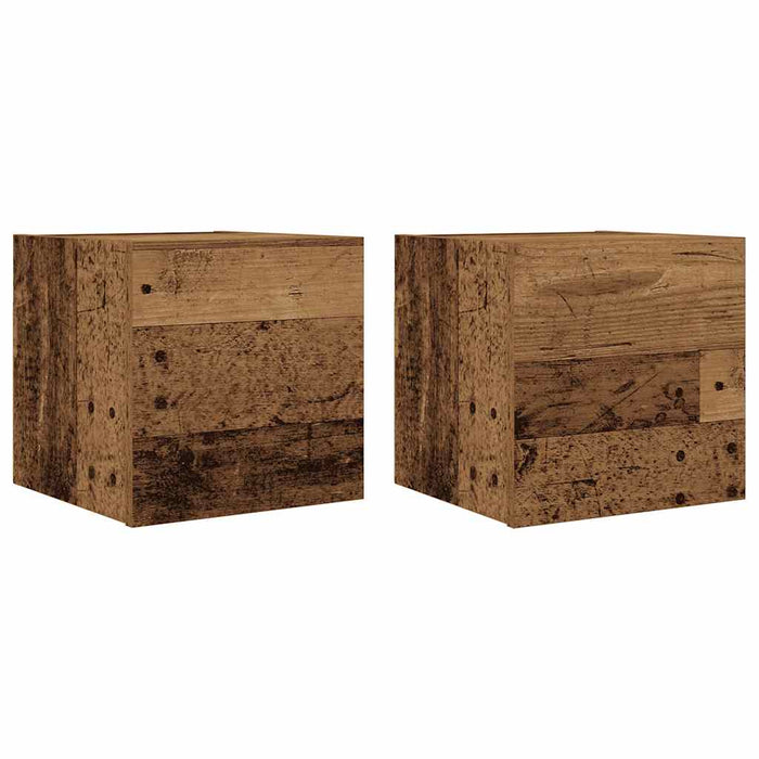 Dulapuri TV de perete, 2 buc., lemn vechi, 30,5x30x30 cm - WALTI WALTI