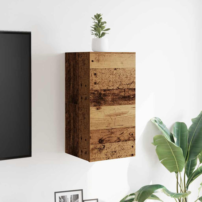 Dulapuri TV de perete, 2 buc., lemn vechi, 30,5x30x30 cm - WALTI WALTI