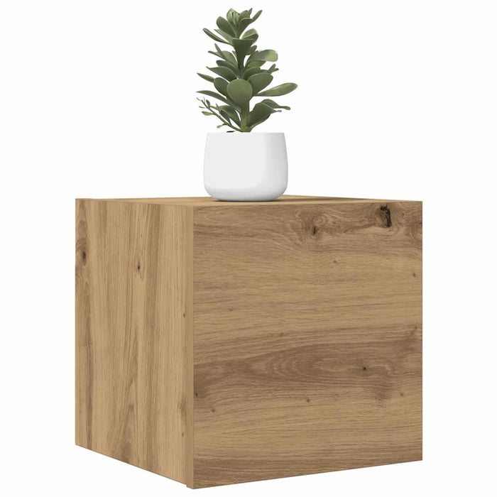 Dulap TV montaj pe perete, stejar artizanal, 30,5x30x30 cm - WALTI WALTI