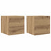 Dulapuri TV montaj perete 2 buc. stejar artizanal 30,5x30x30 cm - WALTI WALTI