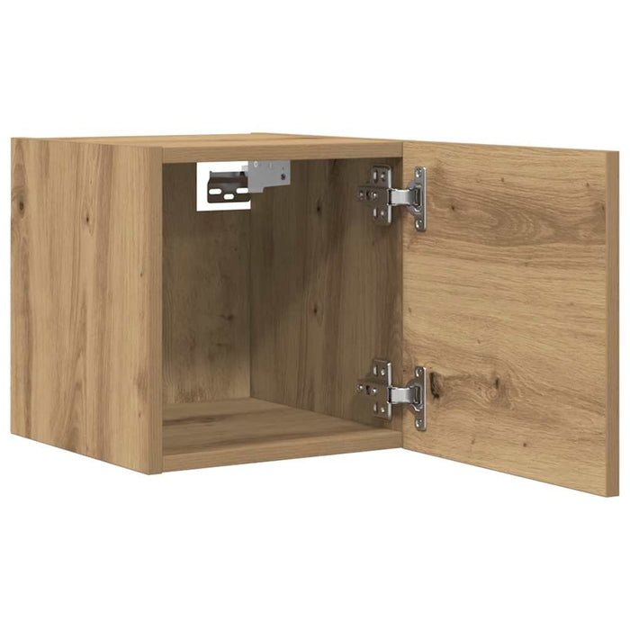 Dulapuri TV montaj perete 2 buc. stejar artizanal 30,5x30x30 cm - WALTI WALTI