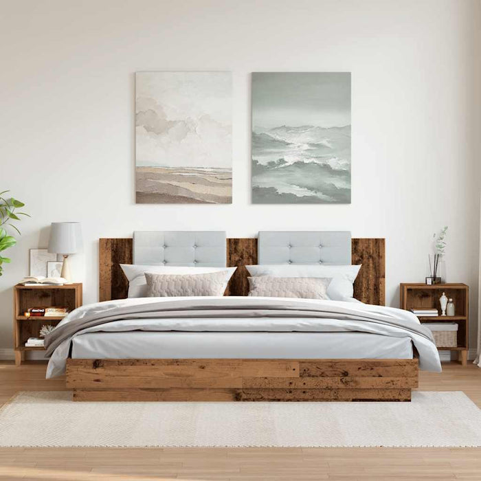 Noptiere 2 buc. Lemn vechi 40x30x50 cm Lemn prelucrat - WALTI WALTI