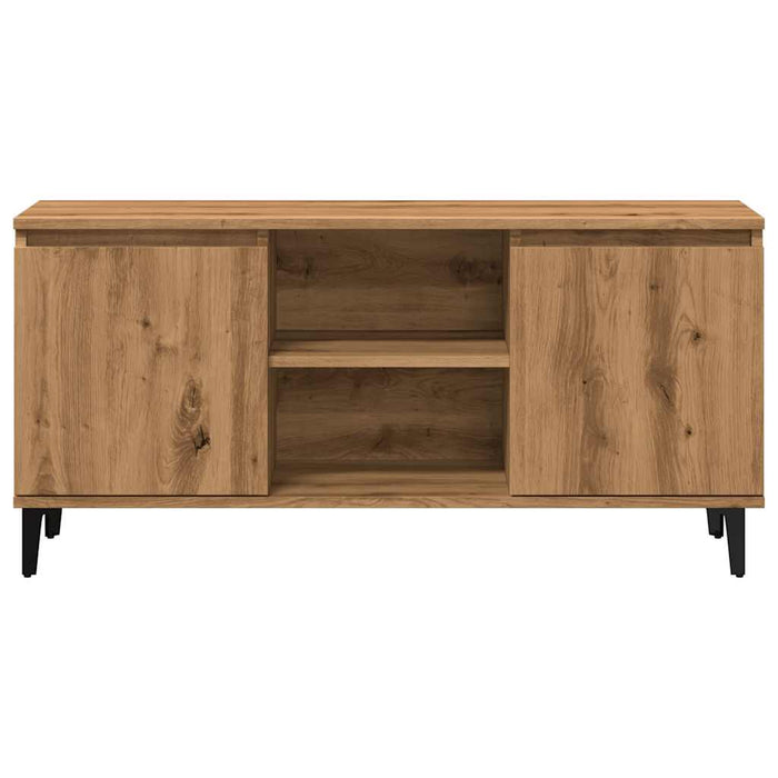 Comodă TV, stejar artizanal, 102x35x50 cm, lemn prelucrat - WALTI WALTI