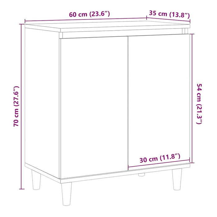 Bufetă Stejar artizanal 60x35x70 cm Lemn prelucrat - WALTI WALTI