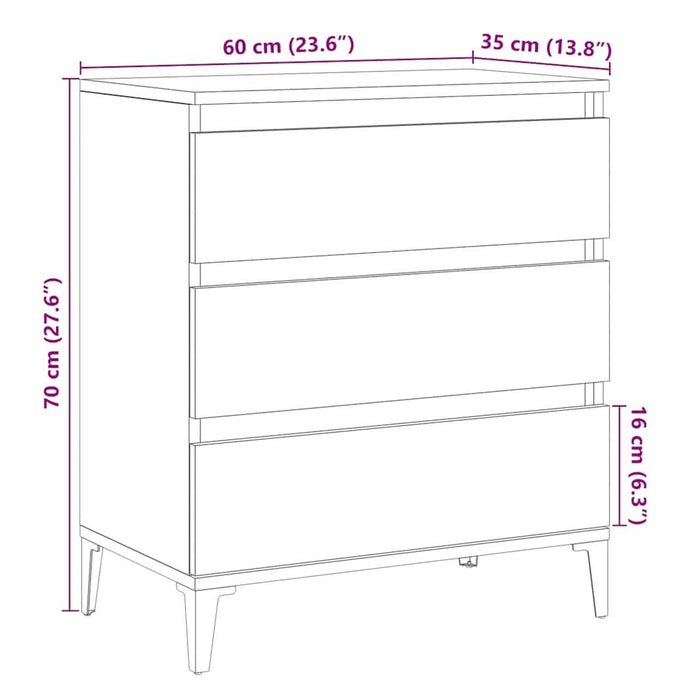 Bufetă din lemn vechi 60x35x70 cm din lemn prelucrat - WALTI WALTI