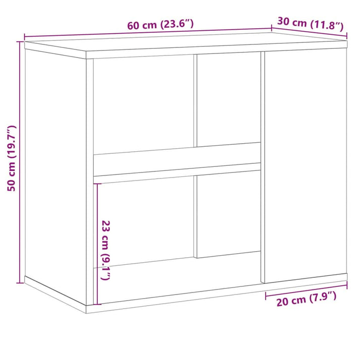 Dulap lateral, lemn vechi, 60x30x50 cm, lemn prelucrat - WALTI WALTI