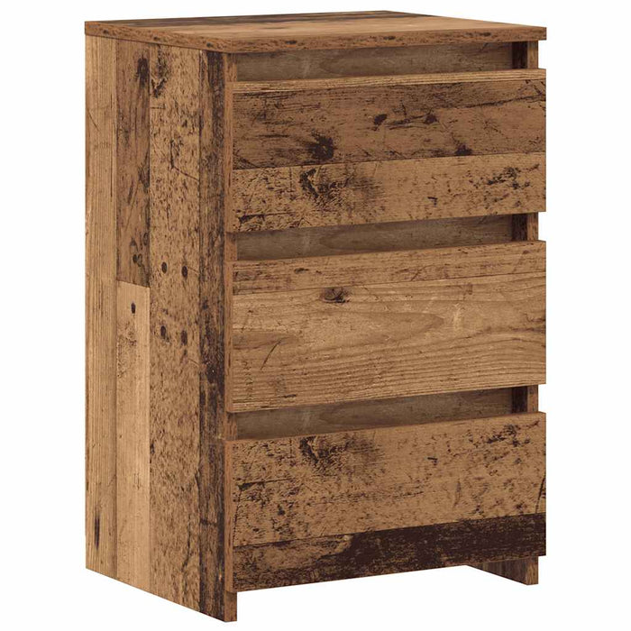Noptiere, 2 buc., lemn vechi, 40x35x62,5 cm, lemn prelucrat - WALTI WALTI