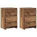 Noptiere, 2 buc., lemn vechi, 40x35x62,5 cm, lemn prelucrat - WALTI WALTI