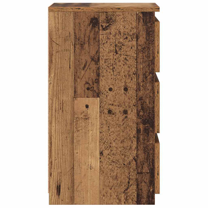 Noptiere, 2 buc., lemn vechi, 40x35x62,5 cm, lemn prelucrat - WALTI WALTI