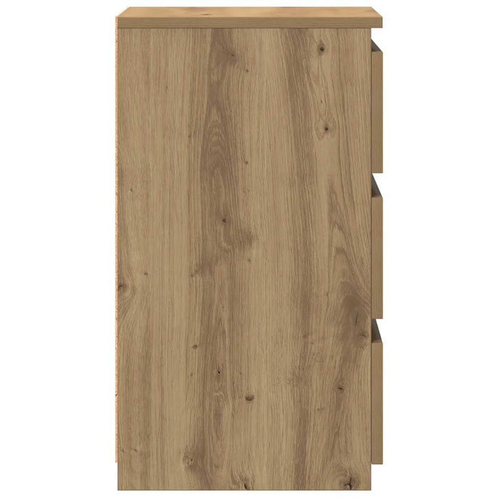 Noptiere, 2 buc., stejar artizanal 40x35x62,5 cm lemn prelucrat - WALTI WALTI