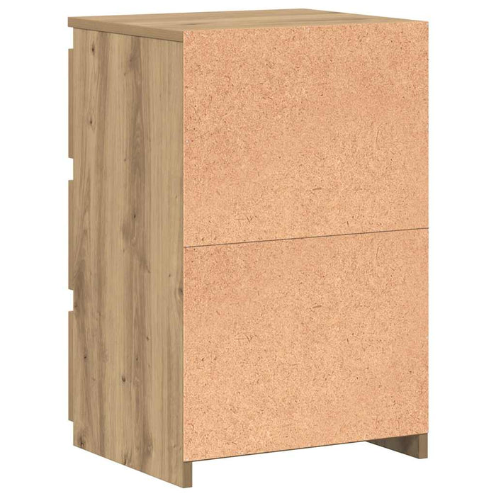Noptiere, 2 buc., stejar artizanal 40x35x62,5 cm lemn prelucrat - WALTI WALTI