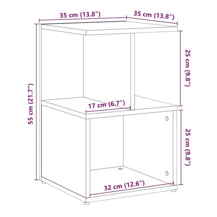 Noptiera din lemn vechi 35x35x55 cm lemn prelucrat - WALTI WALTI