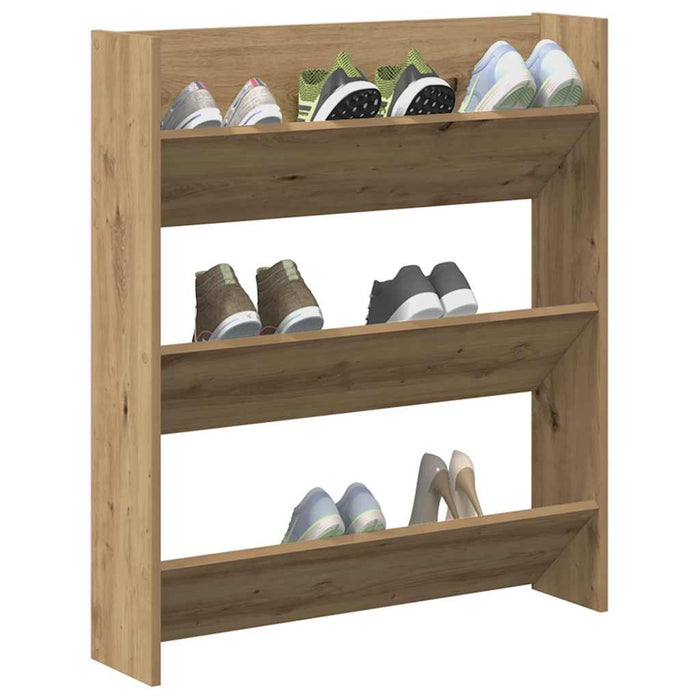 Pantofar perete, stejar artizanal, 80x18x90 cm, lemn prelucrat - WALTI WALTI