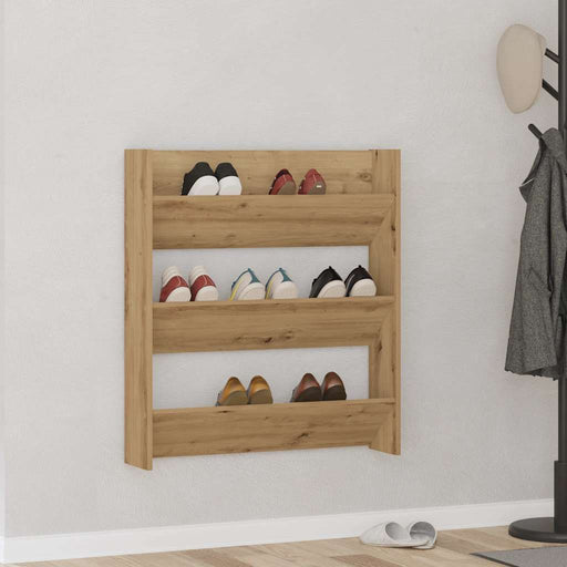 Pantofar perete, stejar artizanal, 80x18x90 cm, lemn prelucrat - WALTI WALTI
