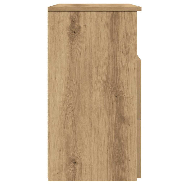 Noptiere, 2 buc., stejar artizanal, 50x32x60 cm, lemn prelucrat - WALTI WALTI