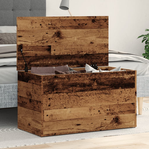 Cufăr de depozitare, lemn vechi, 84x42x46 cm, lemn prelucrat - WALTI WALTI