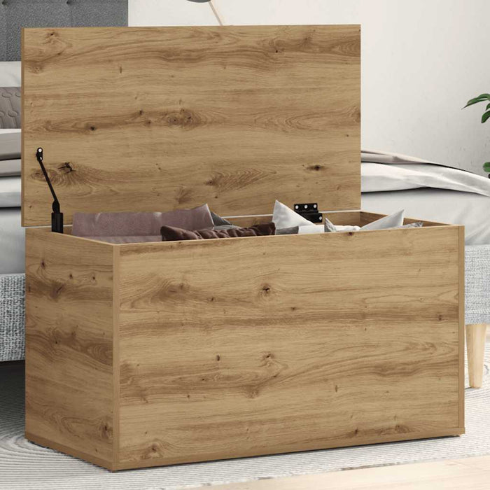 Cufăr depozitare, stejar artizanal, 84x42x46 cm, lemn prelucrat - WALTI WALTI