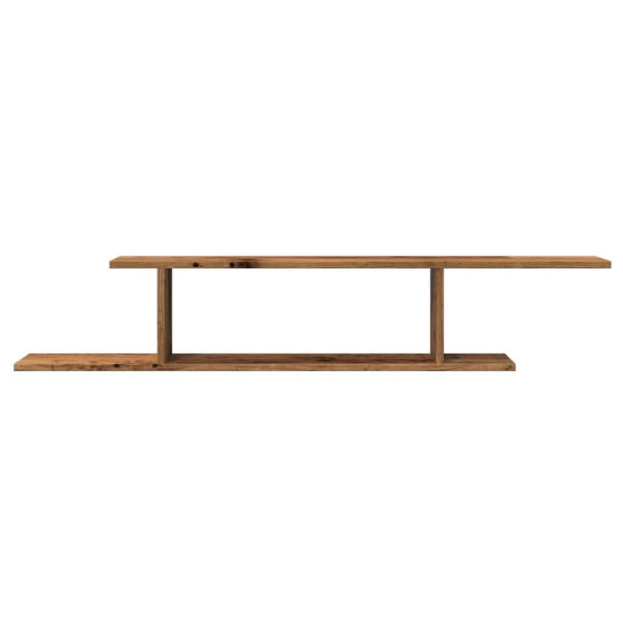 Raft TV cu montaj perete lemn vechi 125x18x23 cm lemn prelucrat - WALTI WALTI