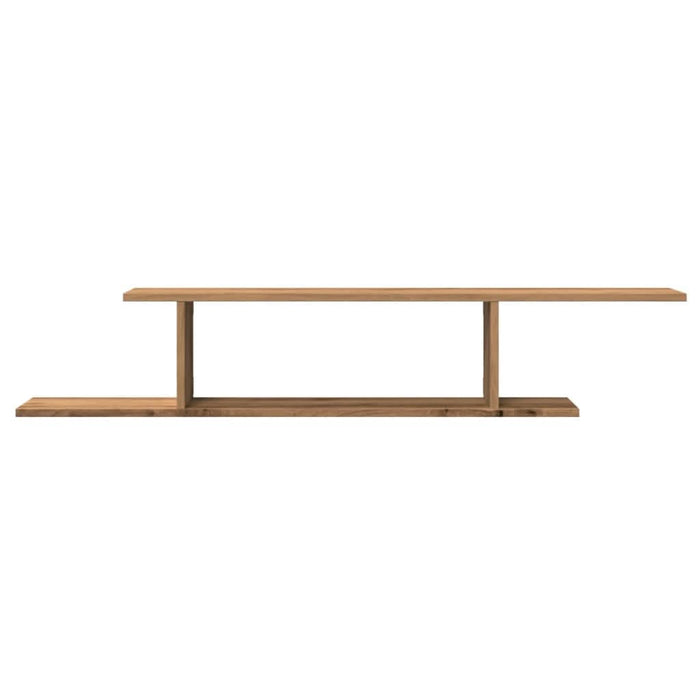 Raft TV montat pe perete stejar artizanal 125x18x23 cm lemn - WALTI WALTI